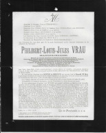 LILLE    Monsieur PHILIBERT VRAU - Obituary Notices