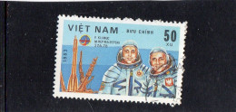 1983 Vietnam - Cosmonauti P. Klimuk E M.Hermaszewski - Asien
