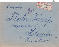 Hungary 5k,40k In Pair,PARLIAMENT REGISTERED COVER 1922 - Briefe U. Dokumente