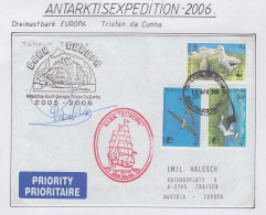 Tristan Da Cunha  Ship Visit Bark Europa  To Tristan De Cunha  Signature Ca 15 APR 2006 (59891) - Navires & Brise-glace