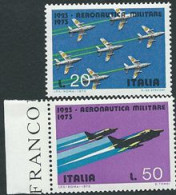 Italia, Italy, Italien, Italie 1973; Aerei Militari Italiani, Military Aircraft. Lire 20 + Lire 50 . Nuovi. - Militaria