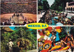 MEXIQUE. MEXICO (ENVOYE DE). " FOUR DIDIFFERENT ASPECTS OF TYPICAL MEXICO " .ANNEE 199° + TEXTE + TIMBRES. - México