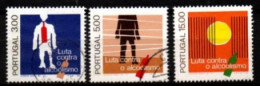 PORTUGAL    -   1977.    Y&T N° 1330 à 1332 Oblitérés.  Alcoolisme.    Série Complète. - Used Stamps