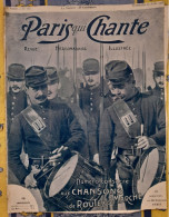 REVUE PARIS QUI CHANTE 1905 N°135 PARTITIONS NUMERO SPECIAL CHANSONS DE ROUTE & DE MARCHE MILITAIRE - Noten & Partituren
