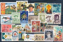 TIMBRE  ZEGEL STAMP PETIT LOT THEMATIQUE BOYS-SCOUT CAMP SCOUTISME JAMBOREE - Used Stamps