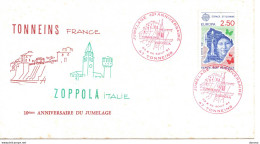1991 Jumelage Tonneins Zoppola, Tonneins - Commemorative Postmarks