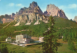 CARTOLINA 1959 ITALIA BELLUNO CORTINA PASSO E GRAND HOTEL TRE CROCI MONTE CRISTALLO Italy Postcard ITALIEN AK - Belluno