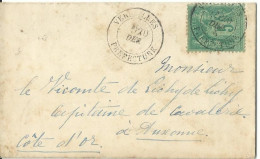 FRANCE LETTRE 5c VERSAILLES PREFECTURE POUR AUXONNE ( COTE D' OR )  DE 1885 LETTRE COVER - 1877-1920: Période Semi Moderne