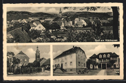 AK Waldhausen /Mosbach, Caritasheim, Strassenpartie Mit Kirche, Ortsansicht  - Mosbach