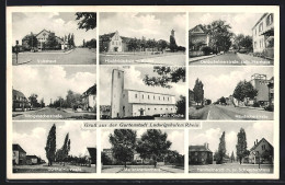 AK Ludwigshafen A. Rh., Hochfeldschule Mit Kirche, Maudacherstrasse, Marienkrankenhaus  - Ludwigshafen