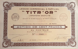 L'essor Commercial & Familial - "Titr-Or" - Le Mans - 1937 - Other & Unclassified