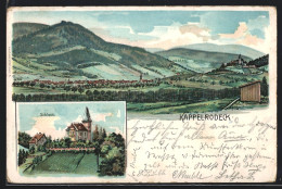 Lithographie Kappelrodeck, Schloss, Gesamtansicht Mit Umgebung Und Bergpanorama  - Sonstige & Ohne Zuordnung