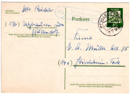 BRD 1962, Landpost Stpl 17b WALDBEUREN über Pfullendorf Auf 10 Pf. Ganzsache  - Verzamelingen