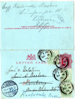 GB 1906, 3x 1/2d Added On 1d Lettercard From JERSEY To Germany. - Other & Unclassified