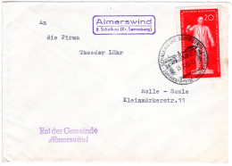 DDR 1960, Landpost Stpl. ALMERSWIND über Schalkau Auf Gemeinde Brief M. 20 Pf. - Covers & Documents