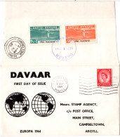 GB 1964 Davaar Island Europa Marken M. Abb. Leuchtturm Rs. Auf Brief V. Ersttag. - Schiffahrt