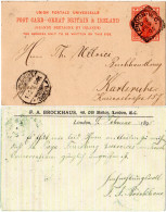 GB Irland 1893, 1d Ganzsache Klar Gestempelt V. Dublin N. Deutschland. - Sonstige & Ohne Zuordnung