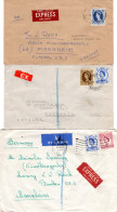 GB, 3 Express Briefe M. Versch. Elizabeth Frankaturen N. Deutschland. - Andere & Zonder Classificatie