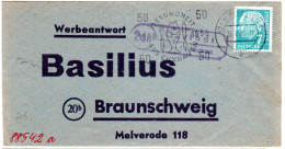 BRD 1958, Landpost Stempel 24a OXSTEDT über Cuxhaven Auf Werbeantwort Brief  - Other & Unclassified