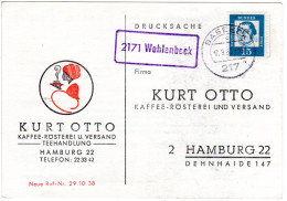 BRD 1963, Landpost Stempel 2171 WOHLENBECK Auf Kaffee Werbekarte M Stpl. Basbeck - Autres & Non Classés