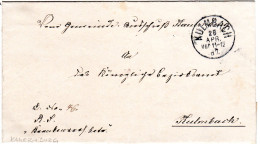 Bayern 1887, K1 KULMBACH Auf Amtsbrief Des Gemeinde Ausschuß Kauernburg. - Cartas & Documentos