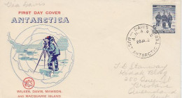 AAT Mawson FDC Ca Davis 20 JA 1962  (59893) - FDC