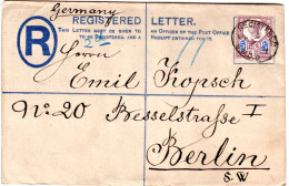 GB 1891, 5d Zusatzfr. Auf Einschreiben Ganzsache Brief N. Deutschland - Otros & Sin Clasificación