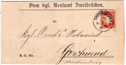 Bayern 1897, K1 ZWEIBRUECKEN Auf Amtsbrief M. 10 Pf. N. Geschwend Württemberg - Verzamelingen