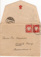 Bayern 1904, 2x10 Pf. (versch. Farben!) Auf Brief V. Würzburg I.d. Schweiz - Storia Postale