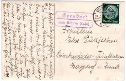 DR 1939, Landpost Stpl. EYENDORF über Winsen Klar Auf Karte M. 6 Pf. - Briefe U. Dokumente