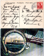 DR 1909, Deutsch-Amerikanische Seepost Bremen New-York X Auf Karte M. 10 Pf. - Sonstige & Ohne Zuordnung