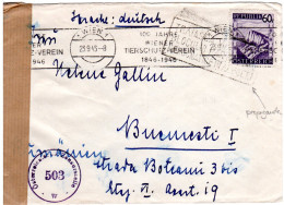 Österrech 1945, 60 G. Auf Zensur Brief V. Wien M. Rumänien Propaganda Stempel - Otros & Sin Clasificación
