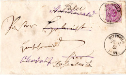 DR 1881, EF 5 Pf. Auf Orts Brief M. K1 Wittingen, Dann Nachsendung - Briefe U. Dokumente