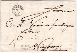 Bayern 1833, Fingerhut Stpl. MILTENBERG (sehr Früh!) Auf Porto Brief N. Würzburg - Precursores