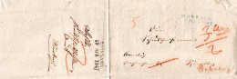 Württemberg 1847, L2 BACKNANG U. MARBACH Auf 2mal Verwendetem Brief, 1xNachnahme - Préphilatélie