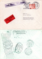 BRD 1960, EF 80 Pf. Auf Express Brief V. Aurich M. Rücks. Hamburg Rohrpost Stpl. - Cartas & Documentos