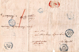 Württemberg 1850, Steigbügelstpl. MURRHART Auf Brief "Dienstbotengelder Betr..." - Prefilatelia