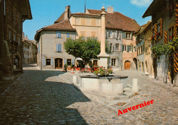 CPM- Suisse - AUVERNIER - Grand'Rue , La Place, La Fontaine *TBE*  Cf. Scans * - Auvernier
