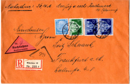 DR 1936, 5+20+2x25 Pf Auf Nachnahme Einschreiben Brief V. München 18 (Schwabing) - Briefe U. Dokumente