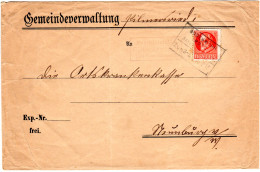Bayern Posthilfstelle PILLMERSRIED Auf Gemeinde Brief M. 10 Pf. U. Bahnpoststpl. - Cartas & Documentos