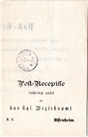 Bayern 1892, Post-Recepisse M. K1 ERMETZHOFEN N. Uffenheim - Cartas & Documentos
