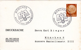 DR 1937, 3 Pf. Privat Ganzsache Karte M. WHW Sonderstpl. V. München - Cartas & Documentos