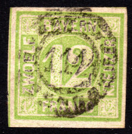 Bayern Nr. 12, Allseits Breitrandige 12 Kr. M. Zentrischem OMR 114 - Oblitérés