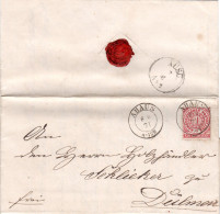 NDP 1871, K2 AHAUS Klar Auf Brief M. 1 Gr. N. Dülmen - Covers & Documents