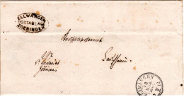 Württemberg 1869, Ellwangen Postablage Zoebingen Auf Brief N. Lauchheim - Cartas & Documentos