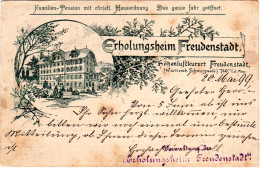Freudenstadt, Erholungsheim, 1899 Gebr. Vorläufertype-AK - Sonstige & Ohne Zuordnung