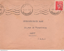 Lettre 1943 ? De Paris Pour Herboristerie Wary à Nancy Type Pétain - Mechanical Postmarks (Other)