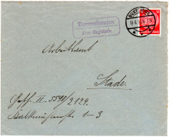DR 1936, DAMMHAUSEN über Buxtehude, Landpost Stpl. Auf Brief M. 12 Pf. - Covers & Documents
