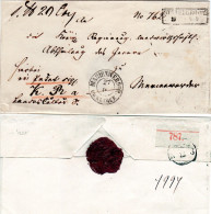 Preussen, K2 MARIENWERDER PACKKAMER Auf Brief V. R2 STRASBURG I.PR. M. Rs. Label - Storia Postale