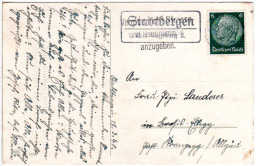 DR 1940, Landpost Stpl. STADTBERGEN über Augsburg 2 Auf Karte M. 6 Pf.  - Briefe U. Dokumente